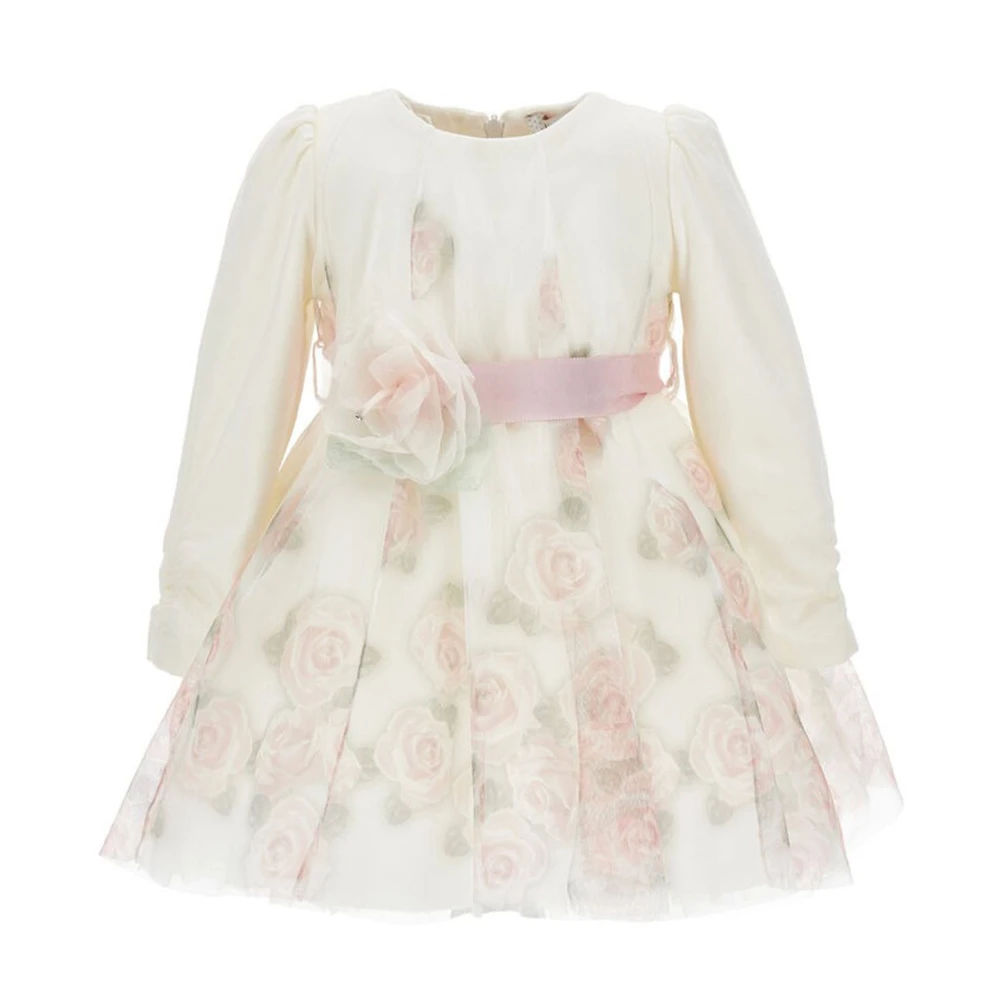 Monnalisa Girls White Dresses, 3 Y, Tulle Dress