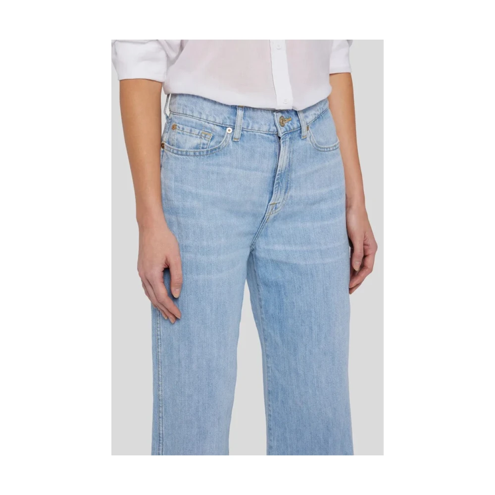 7 For All Mankind Wijde Jeans Denim Blue Dames