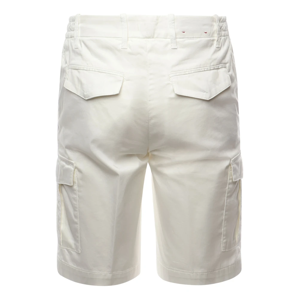 Eleventy Witte Cargo Bermuda Shorts White Heren