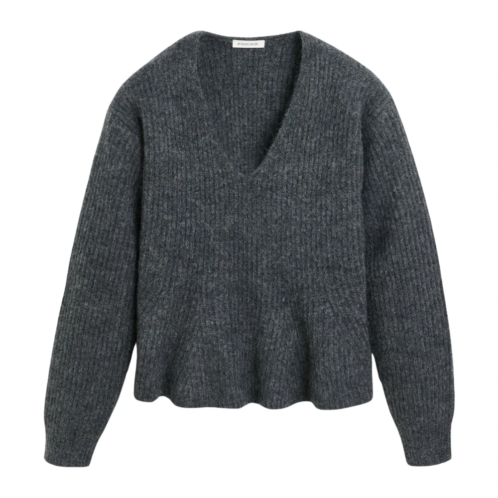 By Malene Birger Grijze Melange Mohair Trui By Herenne Birger Gray Dames