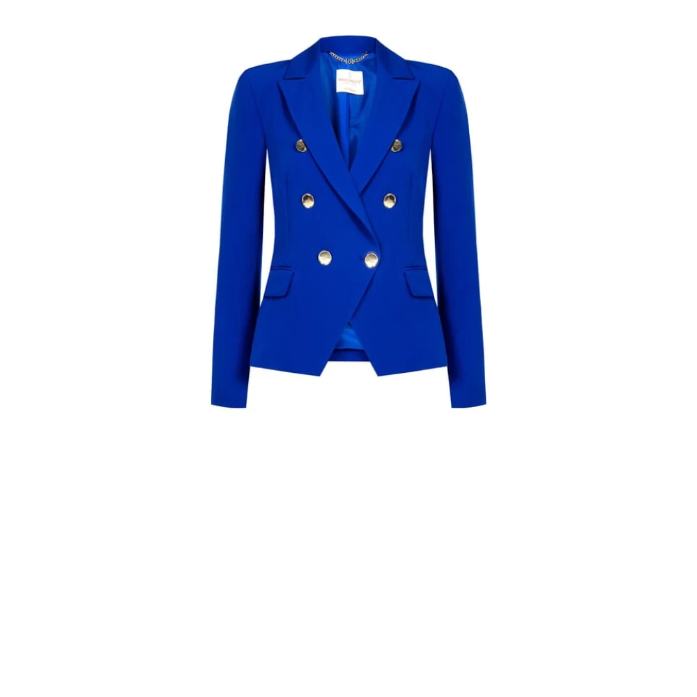RINASCIMENTO Dubbelrijige Jas Cfc0114950003 Blue Dames