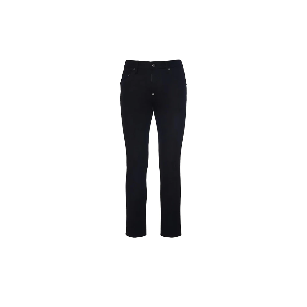 Dsquared2, Jeans, Herr, M, Bomull, Svarta Slim Fit Skater Jeans