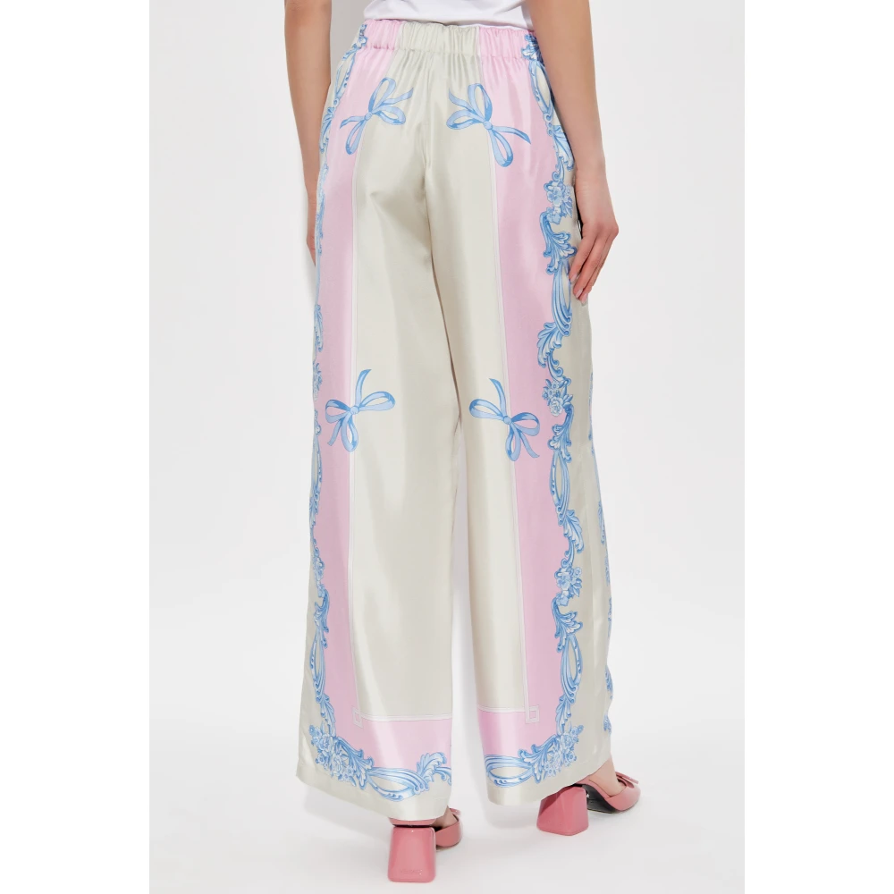 Versace Zijden loszittende broek Multicolor Dames