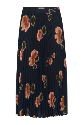 jupe-plissee-bleu-marine-fonce-a-fleurs-floues