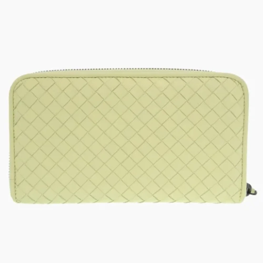 Bottega Veneta Vintage Pre-owned Fabric wallets Yellow Dames