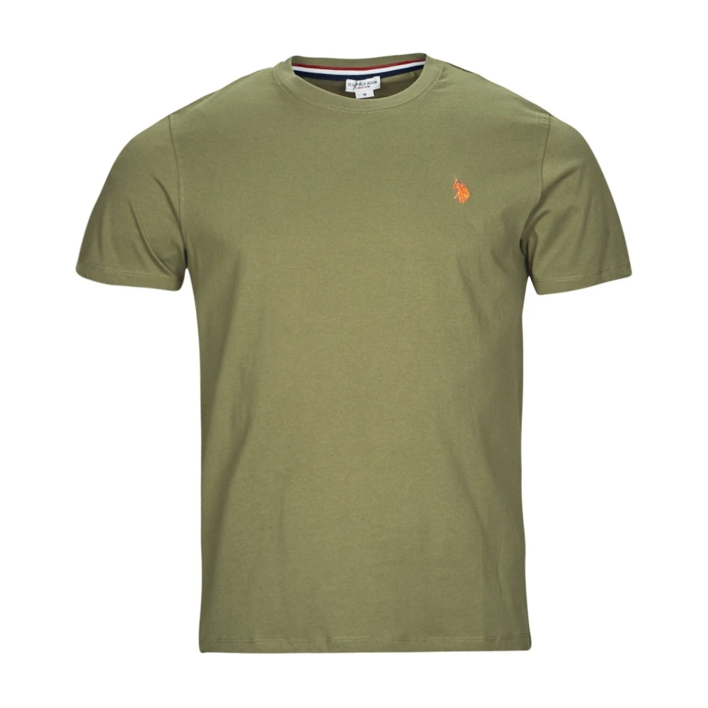 U.s. Polo Assn. Homme Vert Tops, Taille: S T-Shirt En Coton Avec Logo