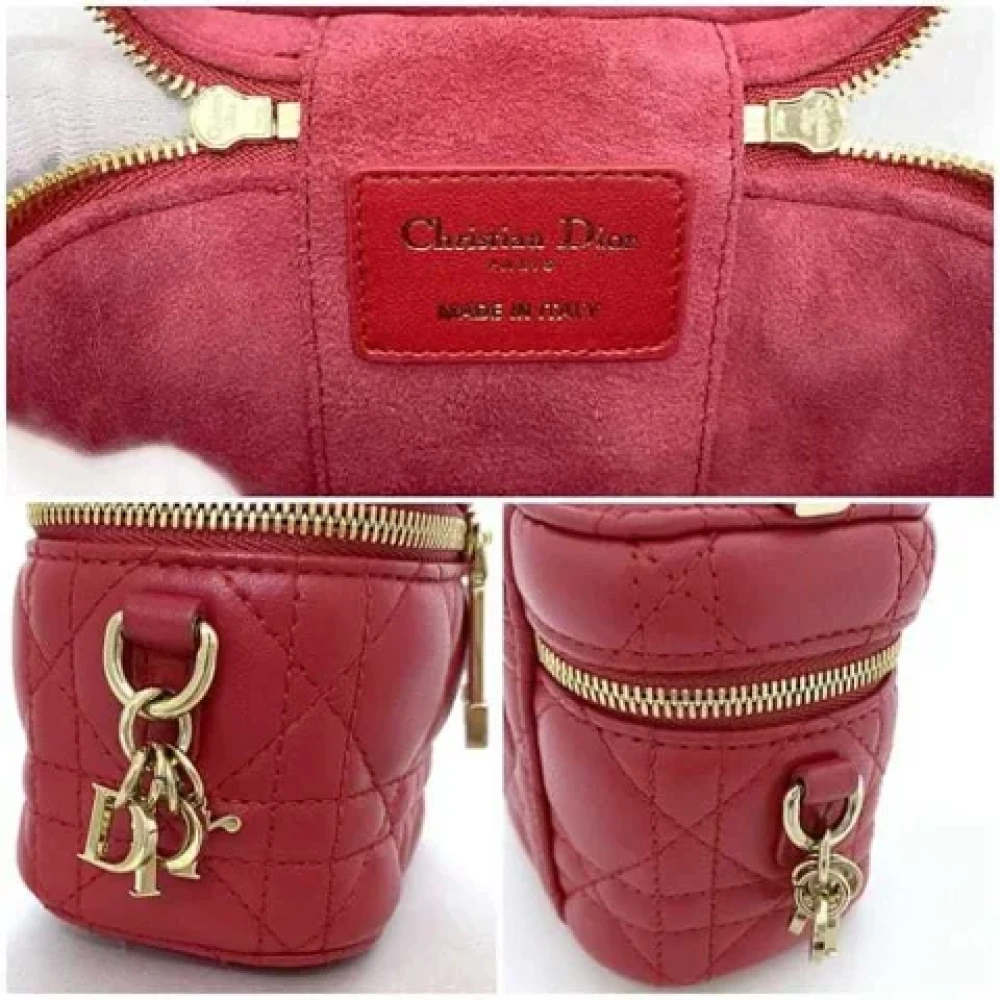 Dior Vintage Pre-owned Leather dior-bags Red Dames