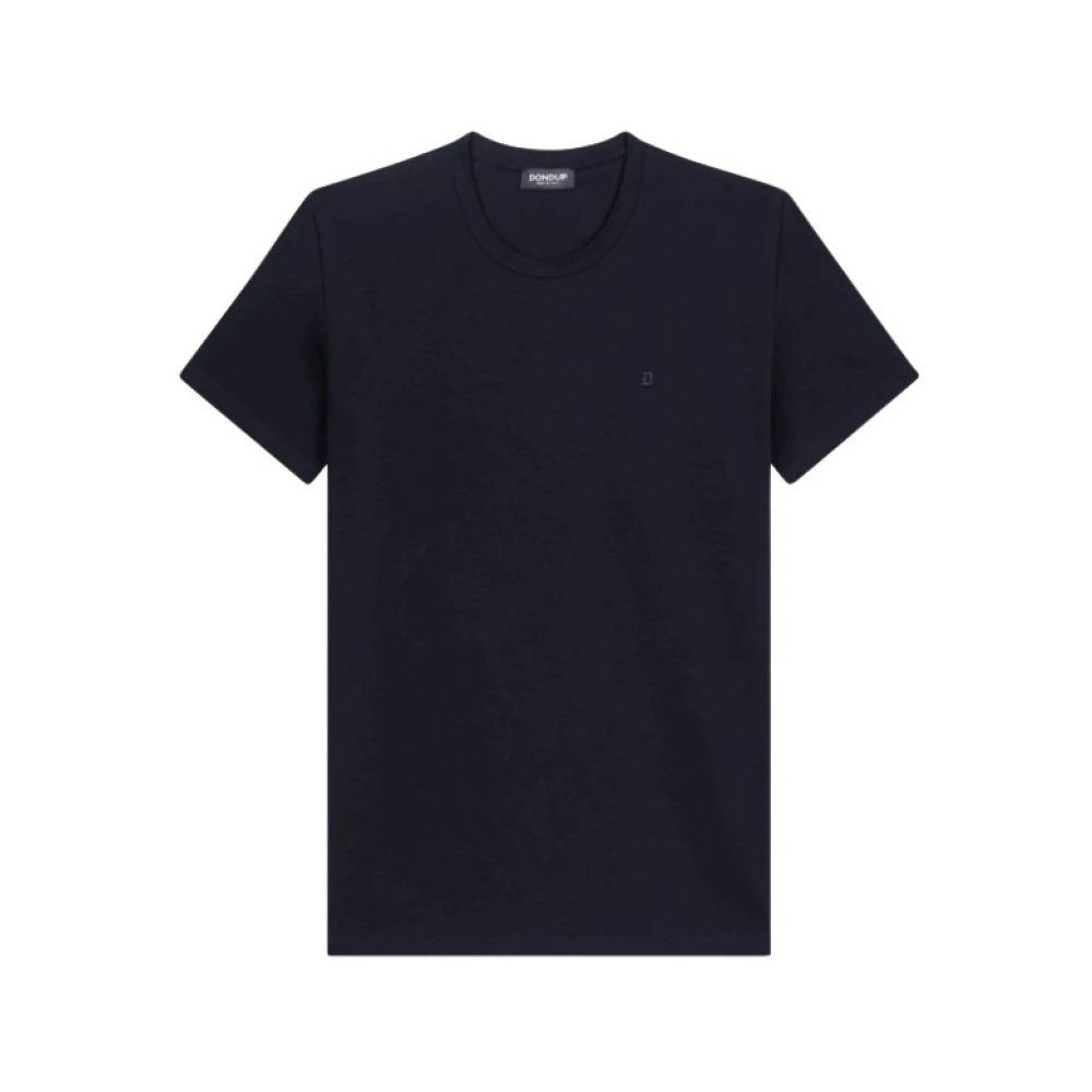 Dondup Hombre Negro - Camiseta De Cuello Redondo Ajustada En Tejido De Punto Elástico - Tops - M
