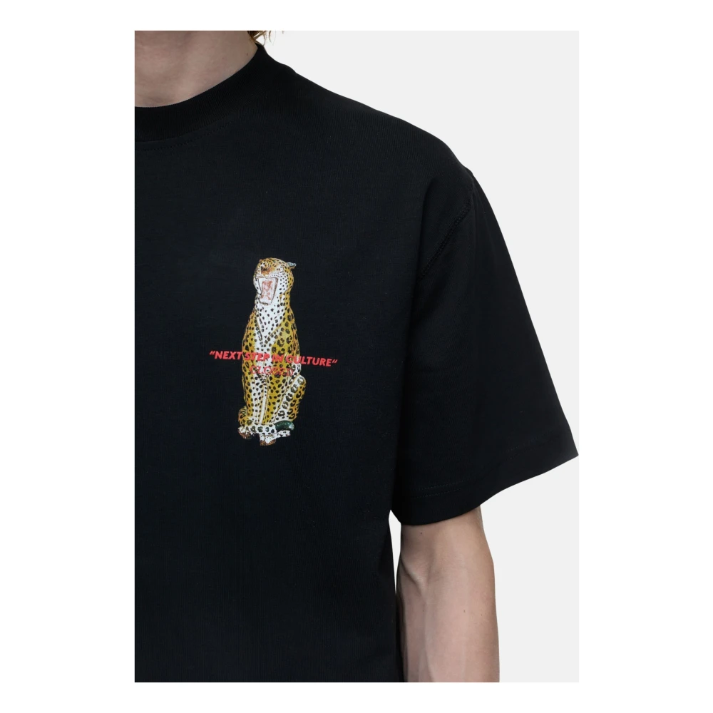closed Korte Mouw Regular Fit T-shirt met Voorkant Print Black Heren