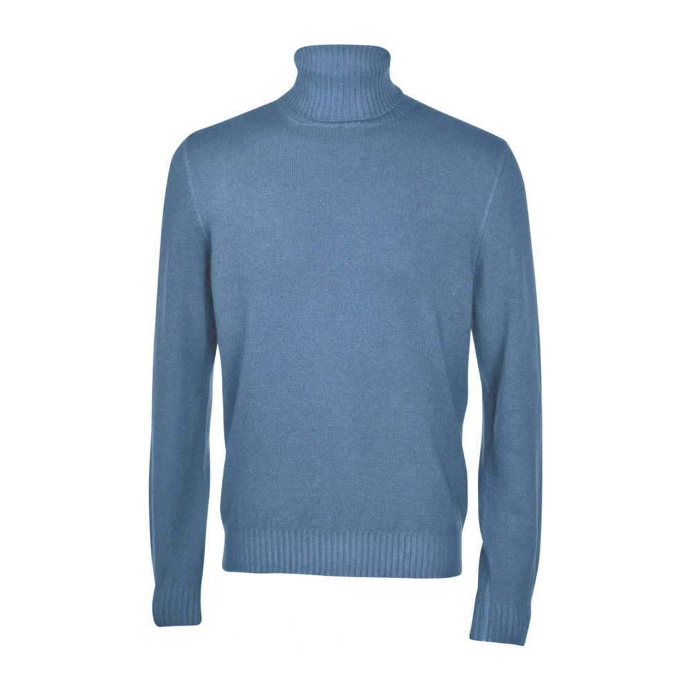Gran Sasso Blauwe wollen coltrui Blue Heren