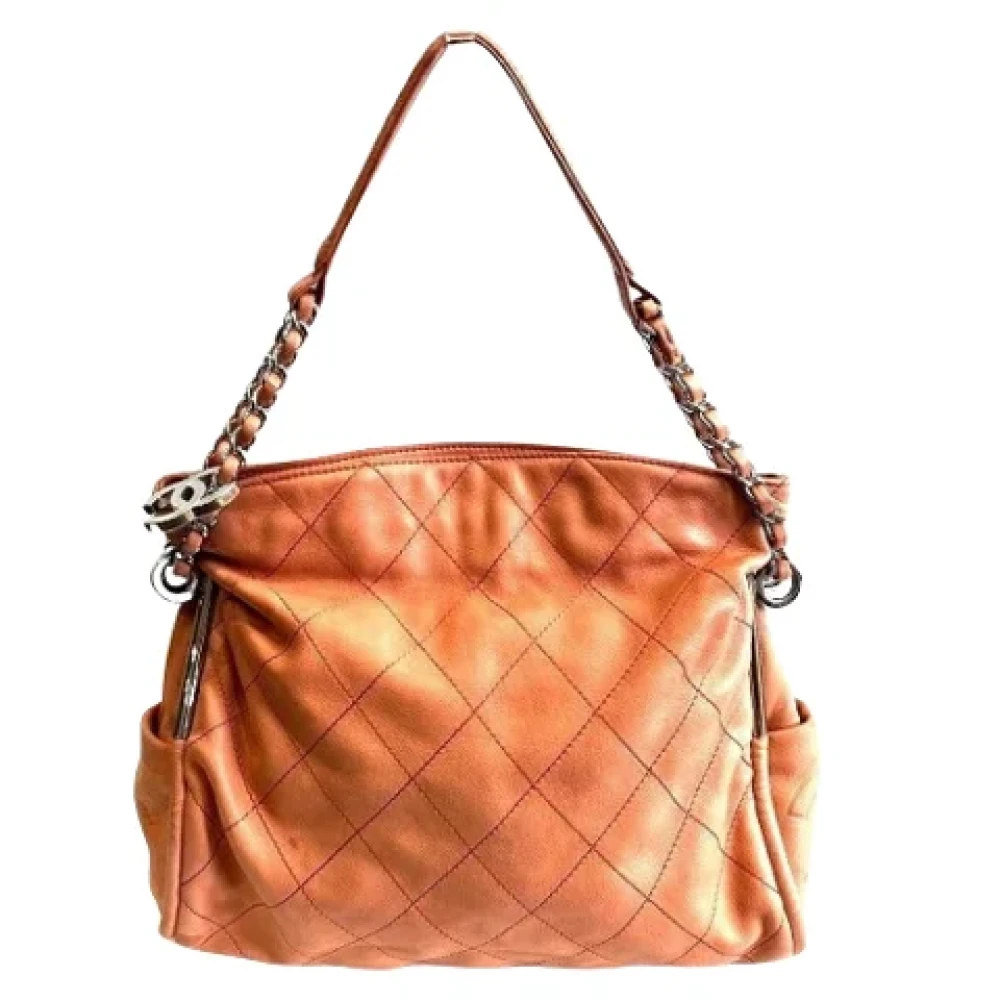 Chanel Vintage Pre-owned Leather chanel-bags Orange Dames