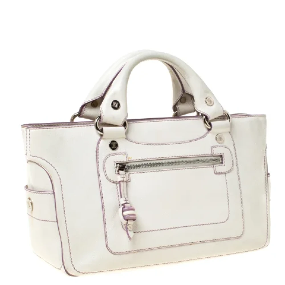Celine Vintage Pre-owned Leather totes White Dames
