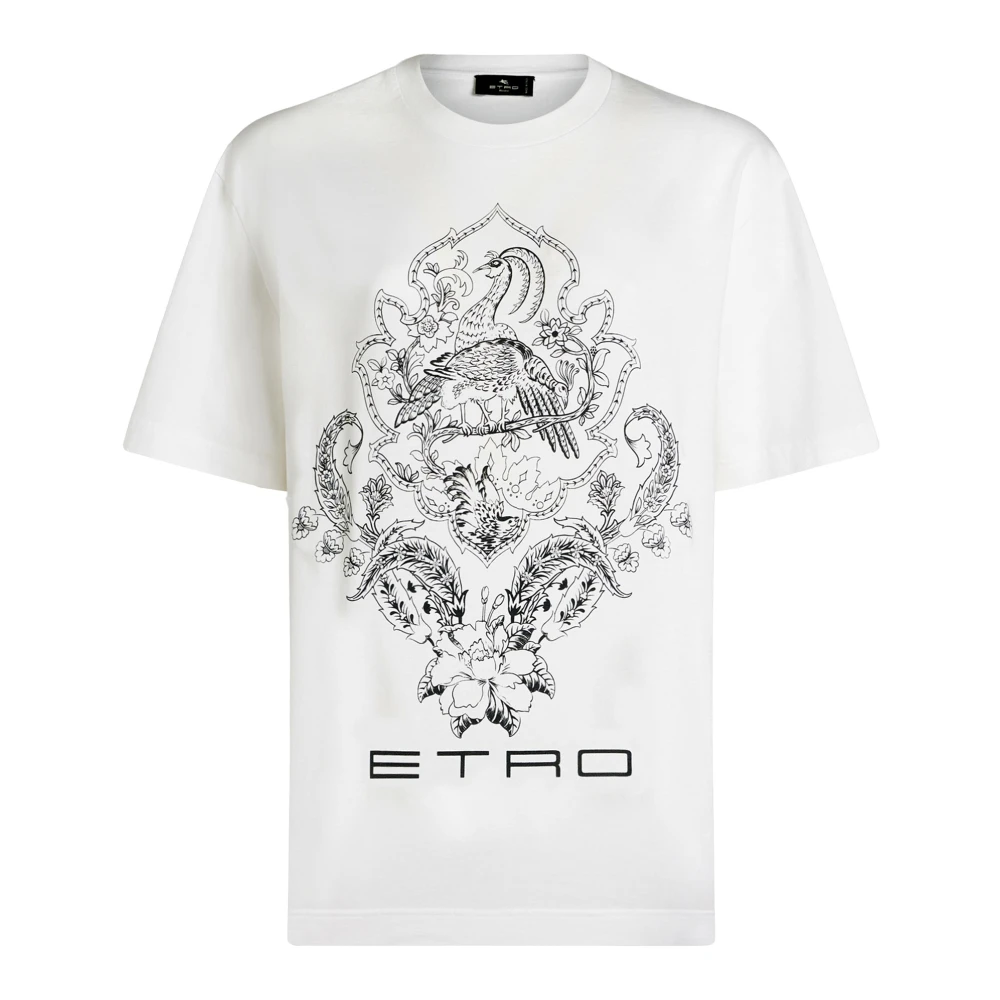 ETRO Wit Bloemenprint Oversized T-shirt White Dames