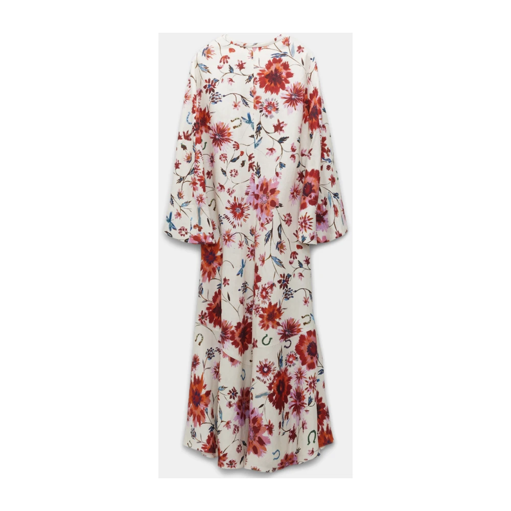 dorothee schumacher Bloemen Ease Linnen Midi Jurk Multicolor Dames