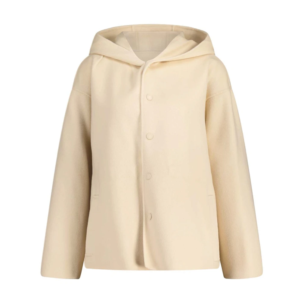 Max Mara Wollen Hoodie Gennaio Beige Dames