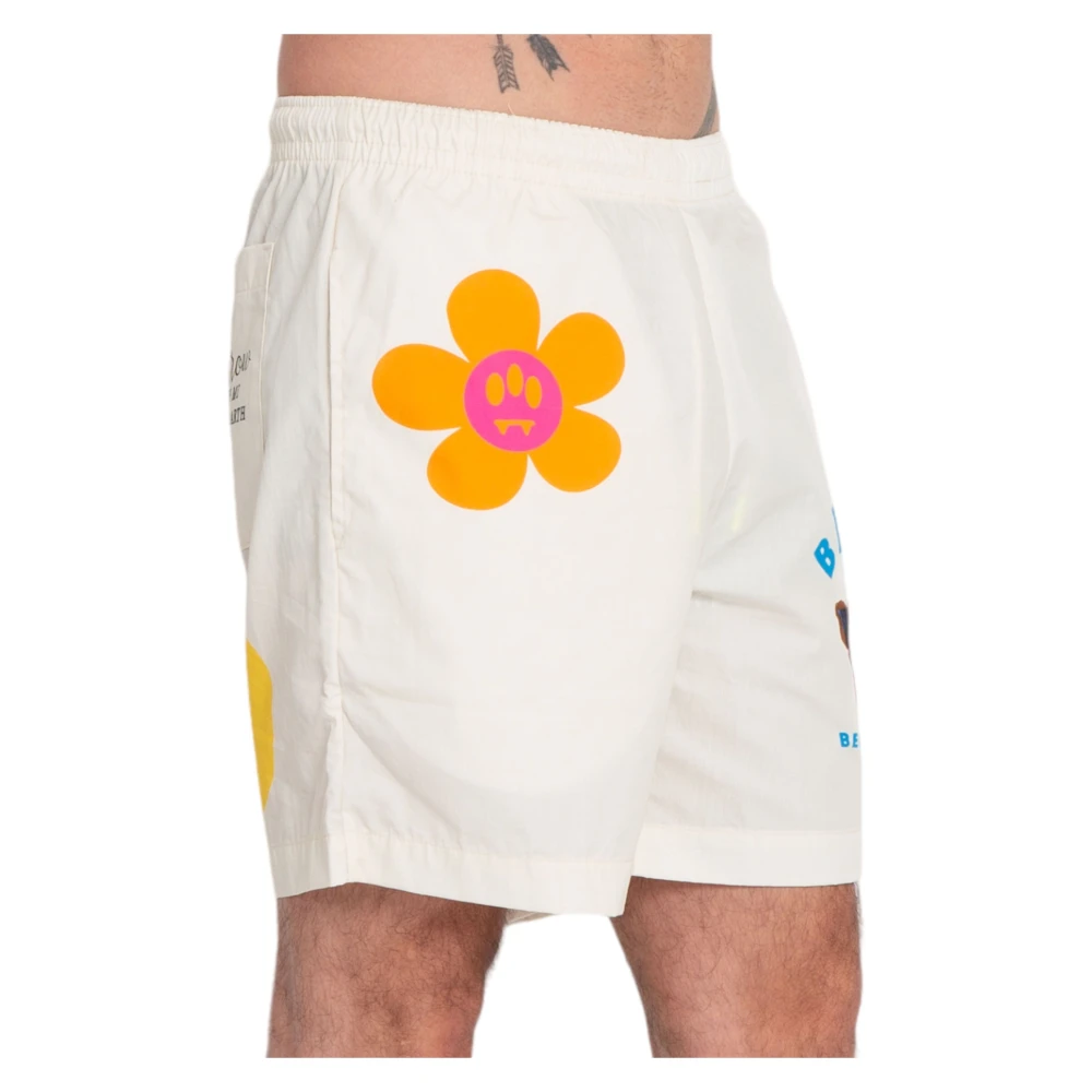 Barrow Popeline Teddy Shorts in Bw009 Beige Heren
