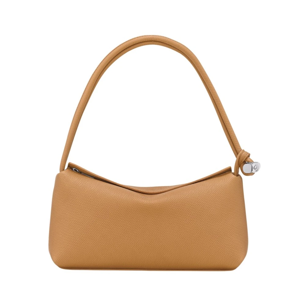 Longchamp Donna Marrone Borsa A Tracolla In Pelle Con Tasche Interne