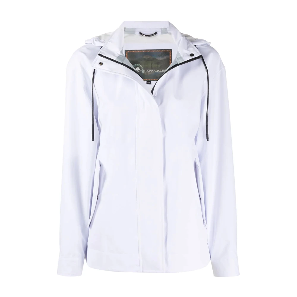 Moose Knuckles Women's White Light Jackets, M, Stylish Logo Jacket