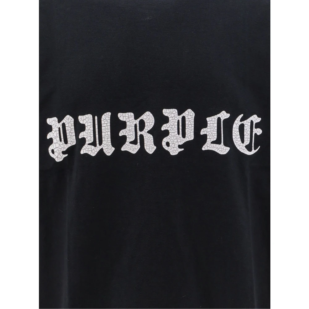 Purple Brand Gothic Wordmark T-shirt en Polo Black Heren
