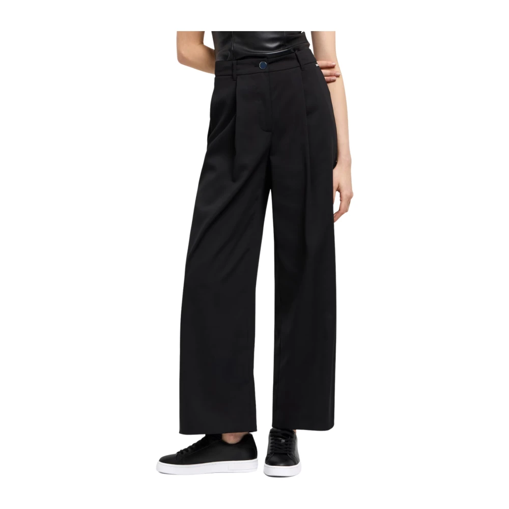 Armani Exchange Zwarte Stijlvolle Broek Black Dames
