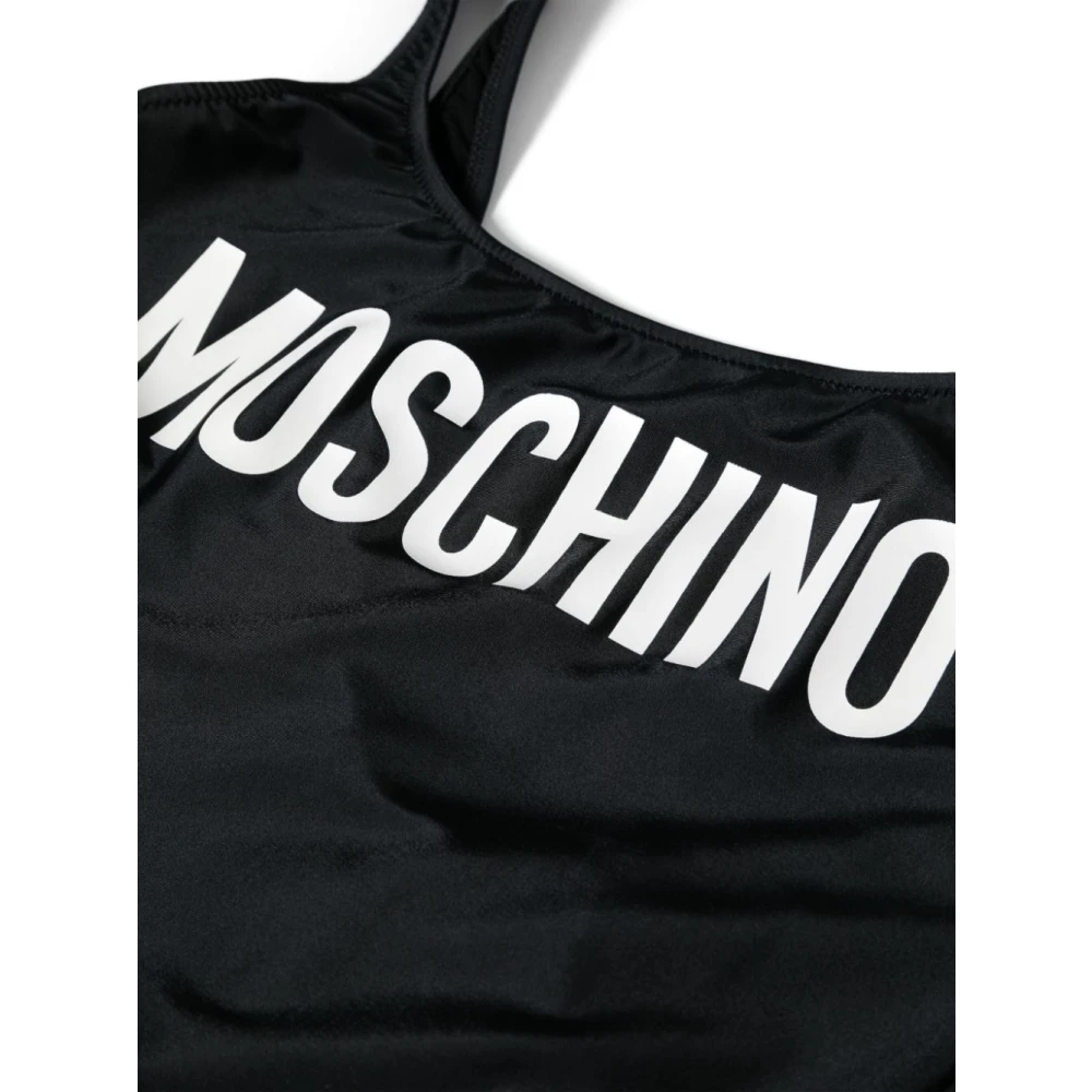 Moschino Zwart zee kleding met logo print Black Dames