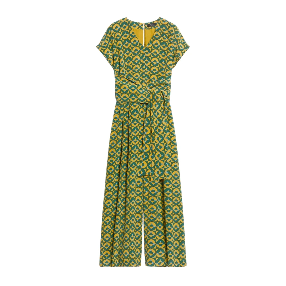 Max Mara Weekend Elegante Jumpsuit met Uniek Patroon Green Dames