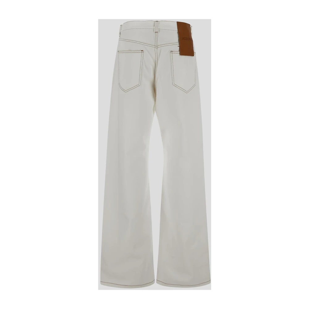 Jacquemus Kwaliteit Katoen Straight Jeans White Heren