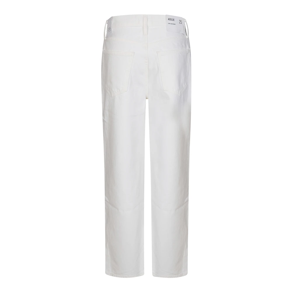 Agolde Casual Loszittende Spijkerbroek White Dames