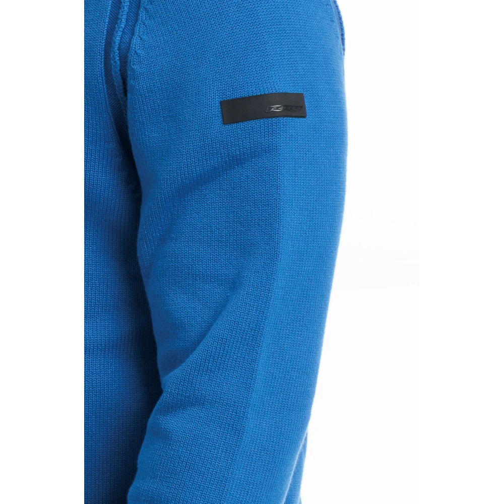RRD Glad Katoenen Gebreide Trui Blue Heren