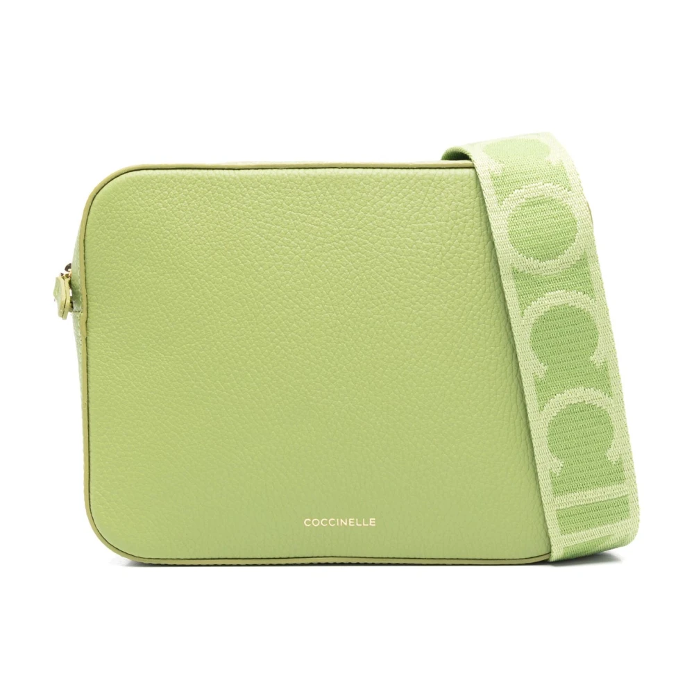 Coccinelle Stijlvolle leren crossbody tas met rits Green Dames