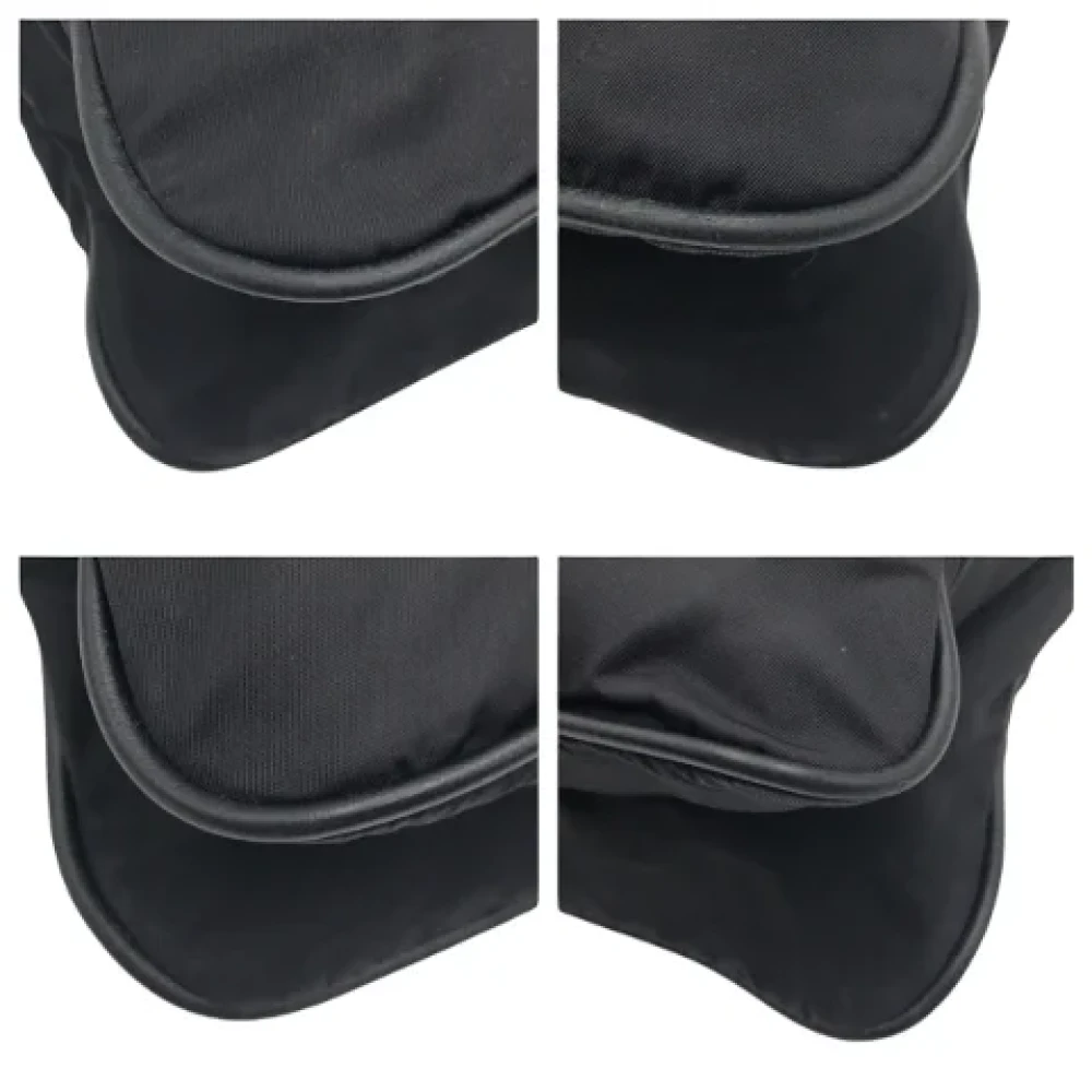 Prada Vintage Pre-owned Canvas crossbody-bags Black Dames