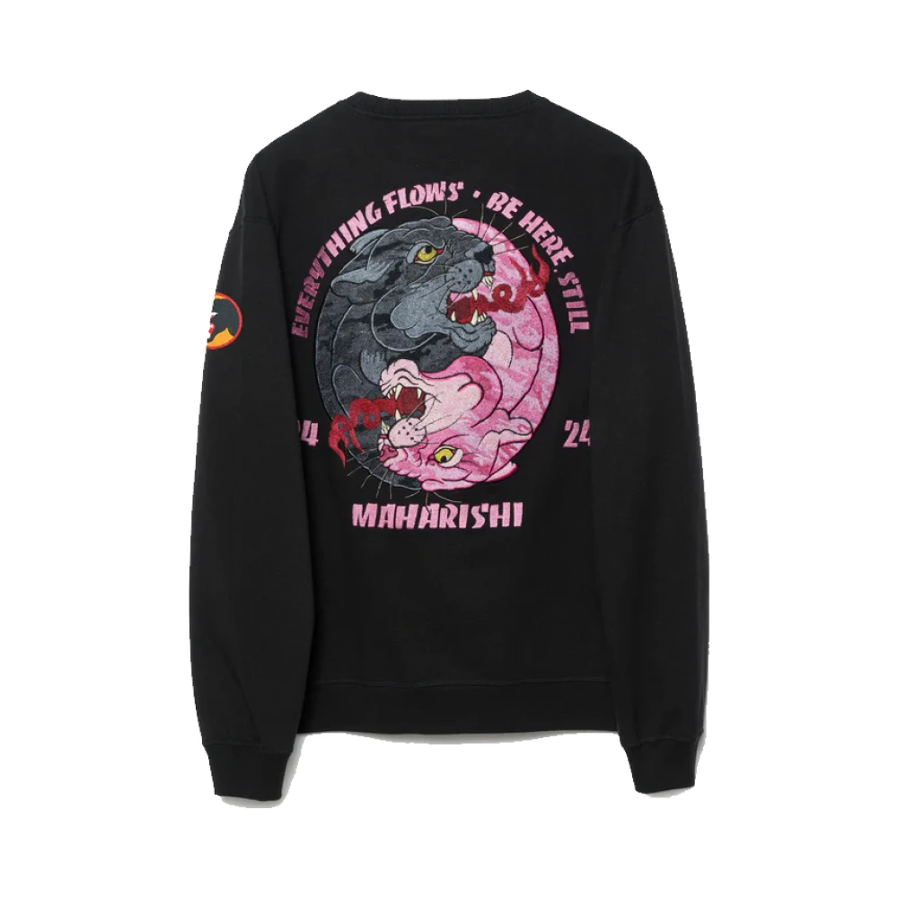 Maharishi Dualiteit Panther Crew Sweatshirt Black Heren