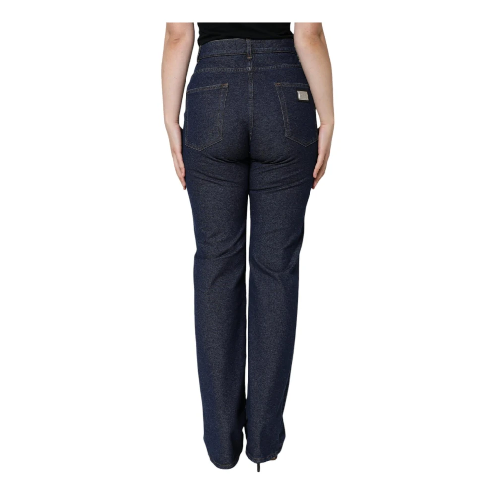 Dolce & Gabbana Donkerblauwe High Waist Denim Jeans Blue Dames