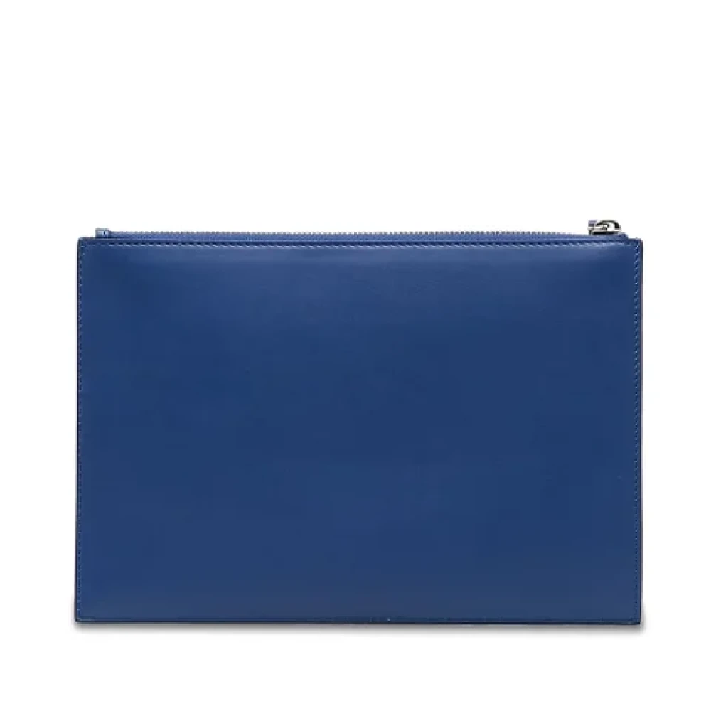 Fendi Vintage Pre-owned Leather clutches Blue Dames