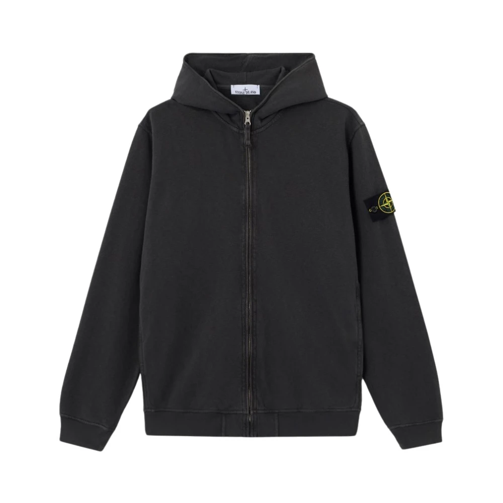 Stone Island Men's Gray Full-Zip Hooded Sweatshirt - Zip-Throughs - S - Sweatshirts & Hoodies