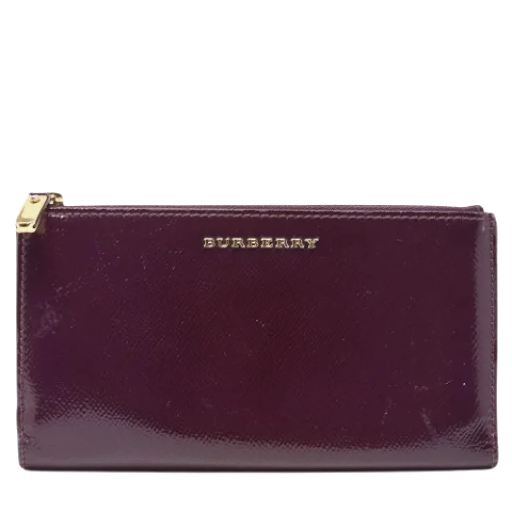 Burberry Vintage Pre-owned Leather wallets Purple Dames