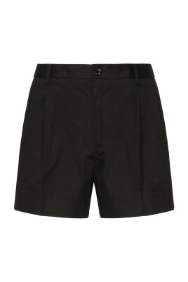black-cotton-gabardine-shorts