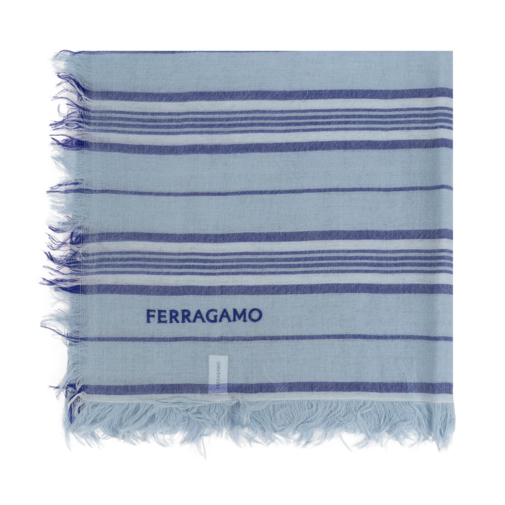 Salvatore Ferragamo Wollen sjaal Blue Heren