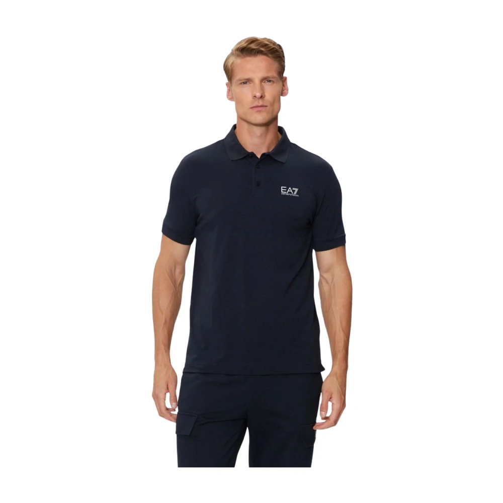 Emporio Armani Ea7 Mannelijk Blauw Jersey Polo