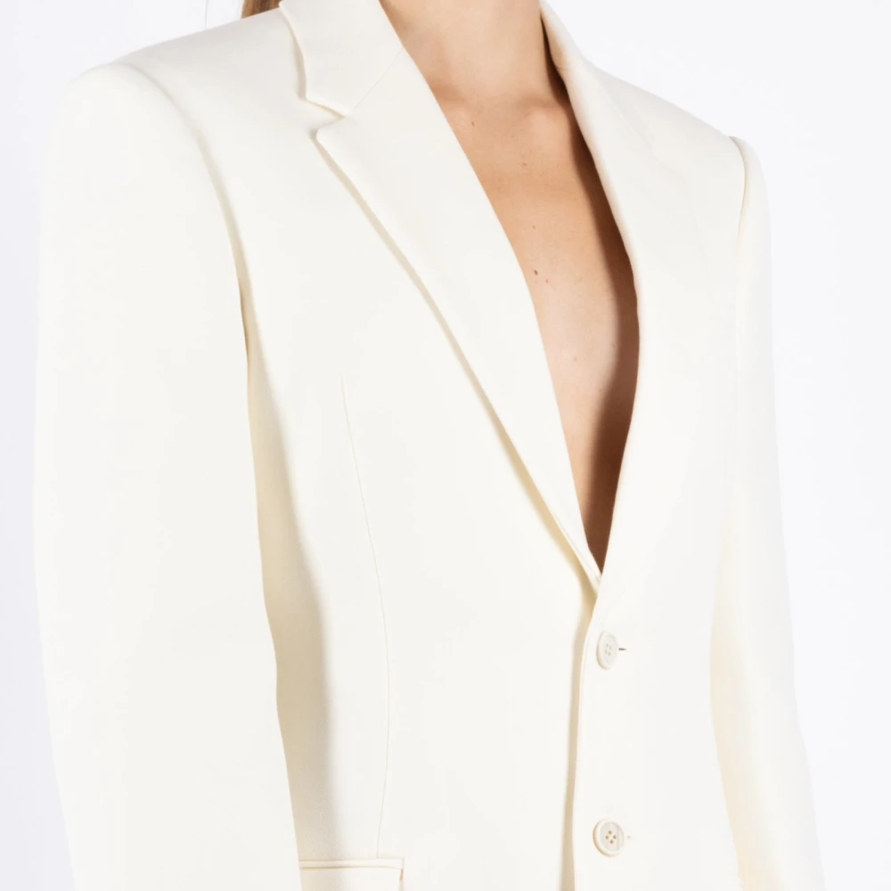 Wardrobe.nyc Witte Merinowollen Blazer White Dames