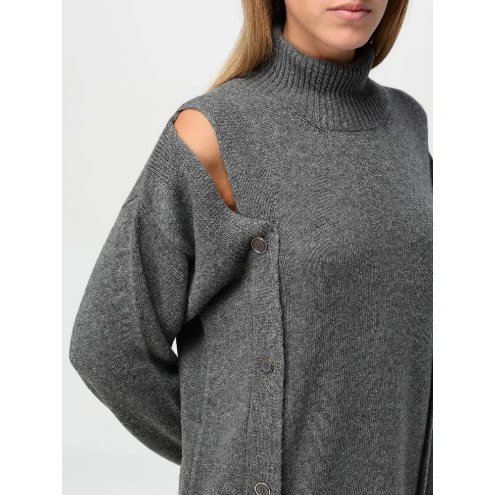 Simona Corsellini Gebreide Jurk Gray Dames