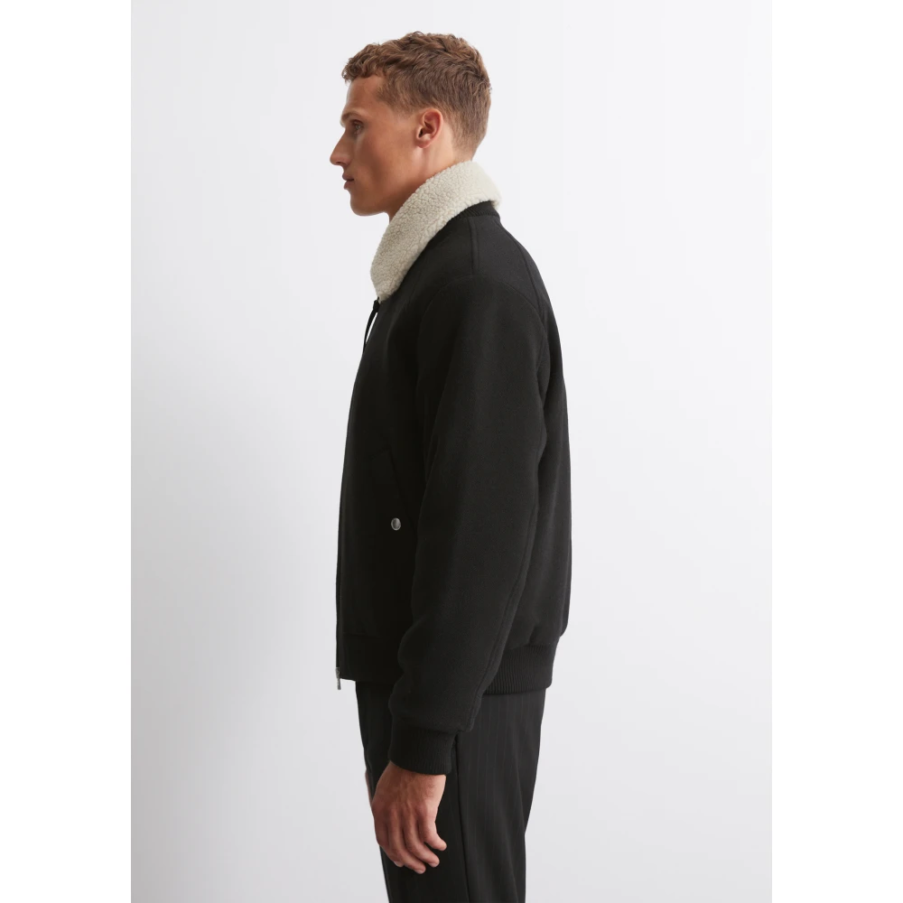 Marc O'Polo Wollen blouson regular Black Heren