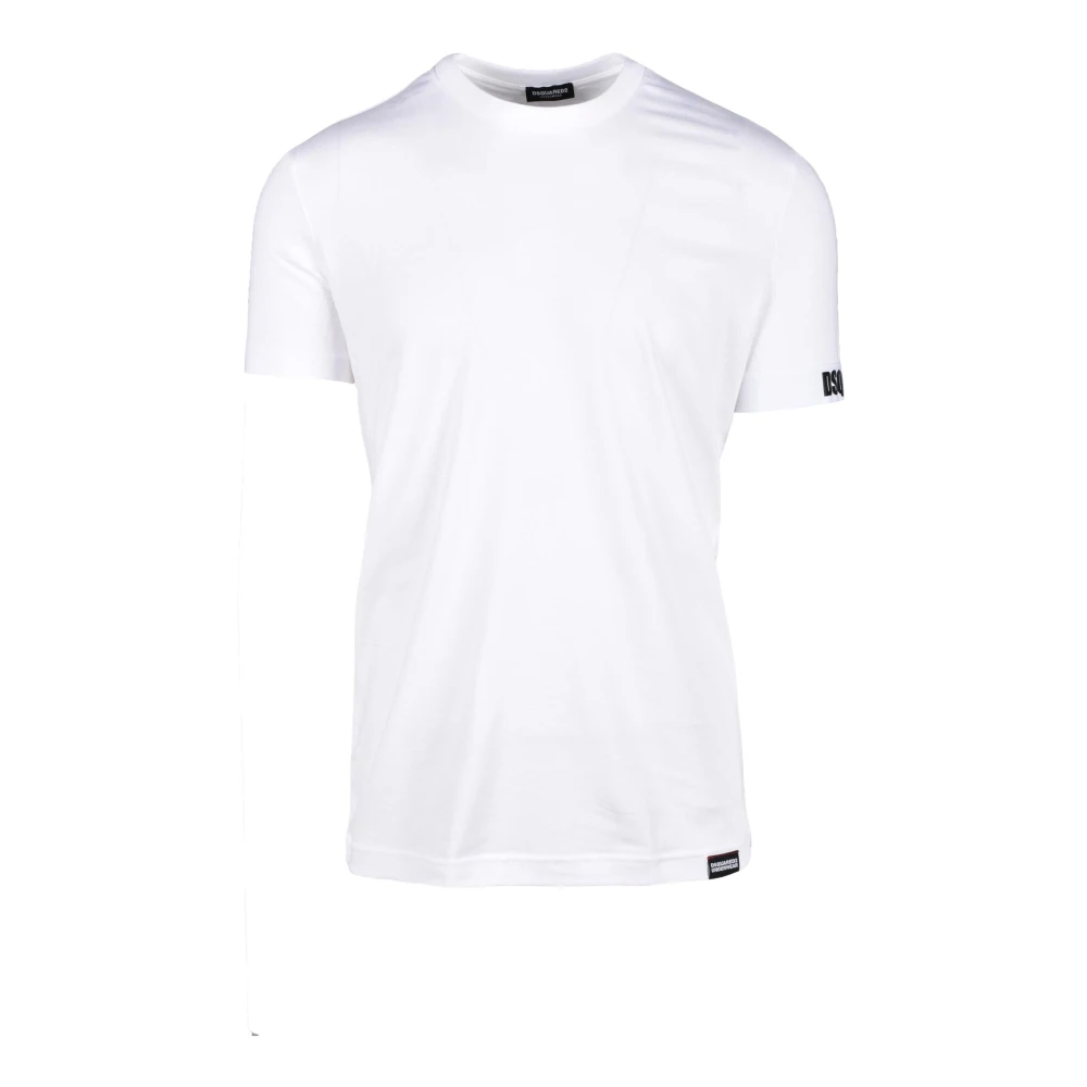 Dsquared2 Katoen Elastaan Ondergoed T-shirt White Heren