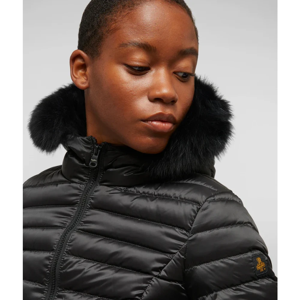 RefrigiWear Bontgevoerde capuchonjas voor dames Black Dames