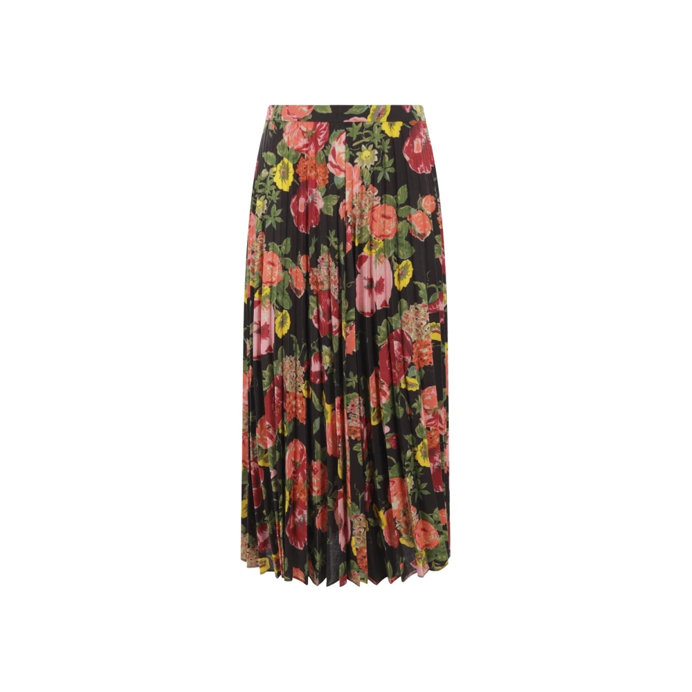 Junya Watanabe Bloemen Plooirok Multicolor Dames