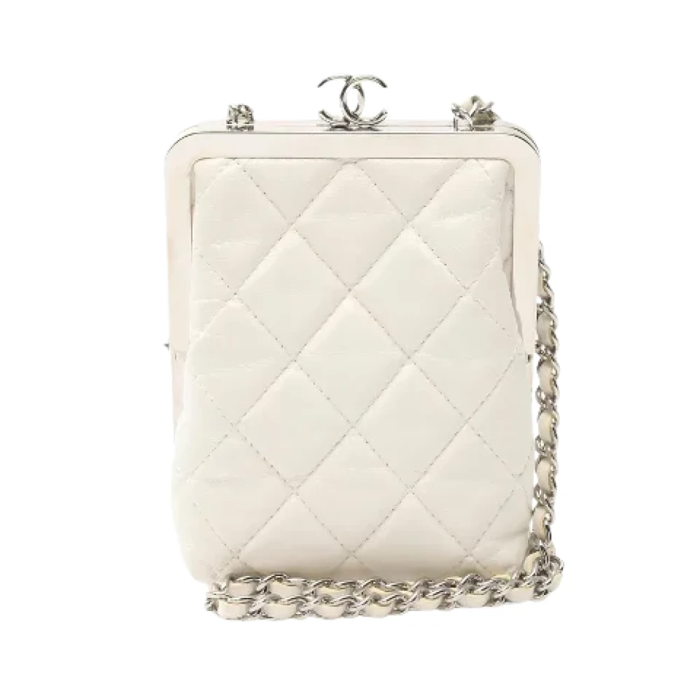 Chanel Vintage Pre-owned Fabric crossbody-bags White Dames