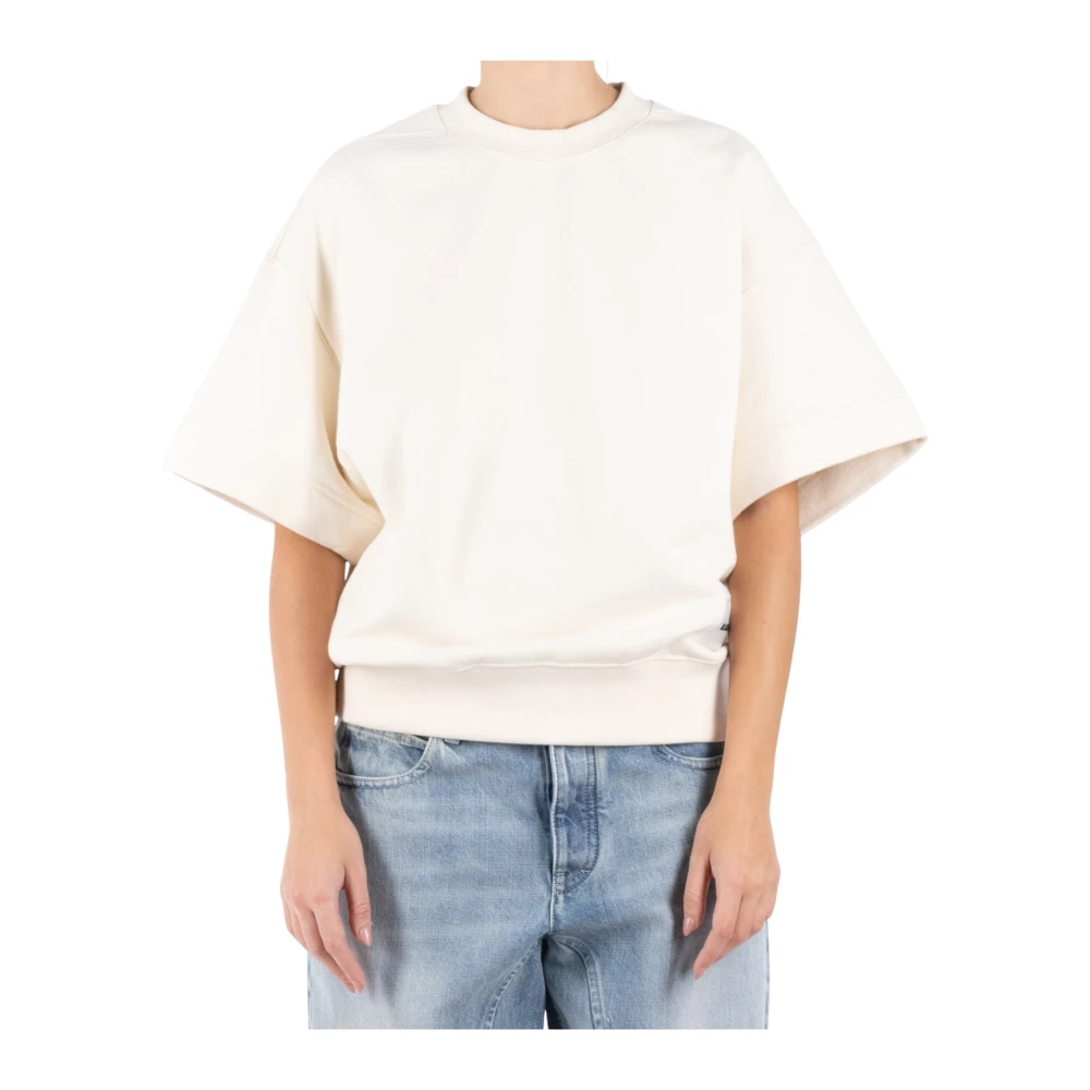 Jil Sander Ivoor Katoenen T-shirt White Dames