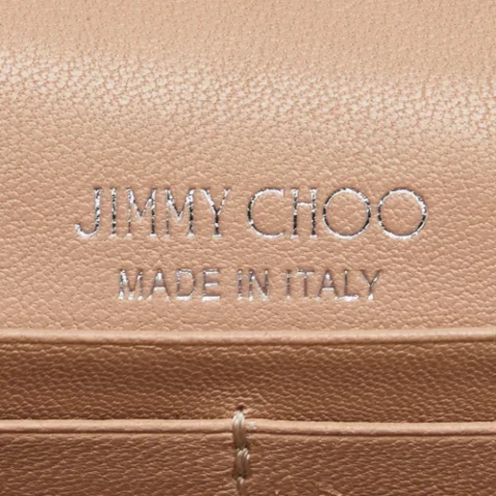Jimmy Choo Pre-owned Leather wallets Beige Dames