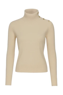 Vanille Wool Turtleneck Sweater