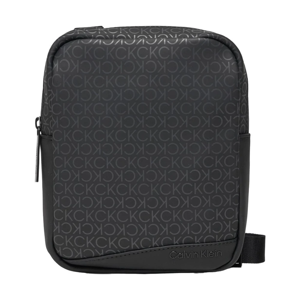 Calvin Klein Stijlvolle schoudertas met ritssluiting Black Heren